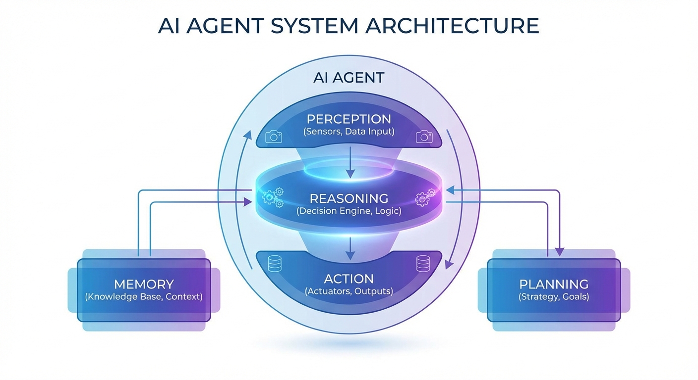 智能体系统架构示意图