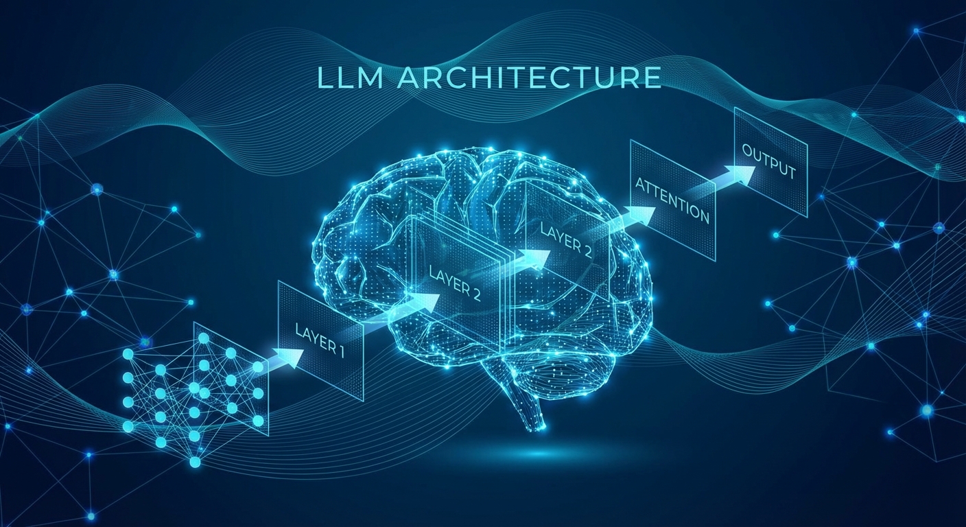 大模型与 LLM 概念示意图