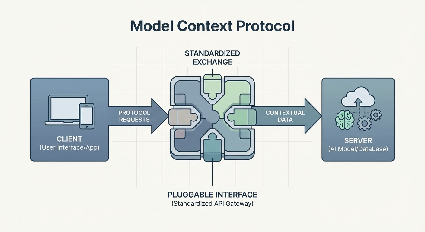 MCP 协议标准化示意图